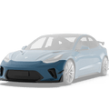 Robot Craftsman Tesla Model 3 “HACKER” Front Bumper & Front Lip (2017–2023 pre - facelift) Aftermarket Carbon Fiber Part / Bodykit - Robot Bodykits