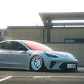 Robot Craftsman Tesla Model 3 “HACKER” Front Bumper & Front Lip (2017–2023 pre-facelift) Aftermarket Carbon Fiber Part / Bodykit - Robot Bodykits