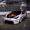 Robot Craftsman Tesla Model 3 “HACKER” Front Bumper & Front Lip (2017–2023 pre - facelift) Aftermarket Carbon Fiber Part / Bodykit - Robot Bodykits