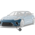Robot Craftsman Tesla Model 3 “HACKER” Front Bumper & Front Lip (2017–2023 pre - facelift) Aftermarket Carbon Fiber Part / Bodykit - Robot Bodykits