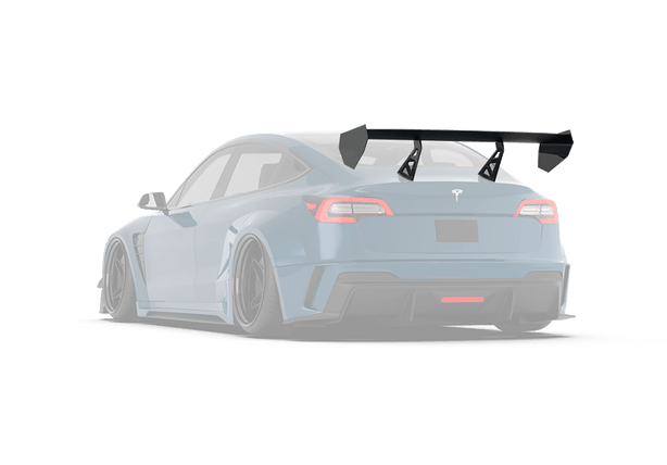 Robot Craftsman Tesla Model 3 “HACKER” GT Wing Aftermarket Carbon Fiber Part / Bodykit - Robot Bodykits