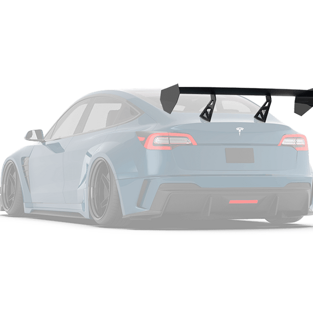 Robot Craftsman Tesla Model 3 “HACKER” GT Wing Aftermarket Carbon Fiber Part / Bodykit - Robot Bodykits