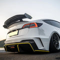 Robot Craftsman Tesla Model 3 “HACKER” Rear Bumper & Diffuser (2017–2023 pre-facelift) Aftermarket Carbon Fiber Part / Bodykit - Robot Bodykits