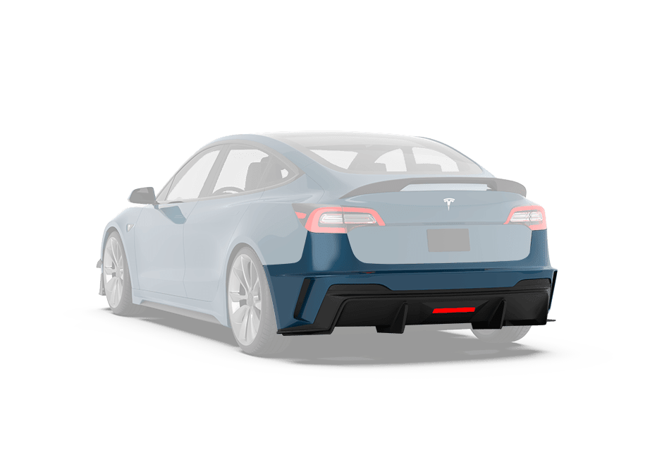 Robot Craftsman Tesla Model 3 “HACKER” Rear Bumper & Diffuser (2017–2023 pre-facelift) Aftermarket Carbon Fiber Part / Bodykit - Robot Bodykits