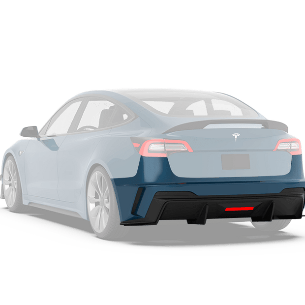 Robot Craftsman Tesla Model 3 “HACKER” Rear Bumper & Diffuser (2017–2023 pre-facelift) Aftermarket Carbon Fiber Part / Bodykit - Robot Bodykits