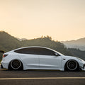 Robot Craftsman Tesla Model 3 “HACKER” Side Skirts (2017–2023 pre-facelift) Aftermarket Carbon Fiber Part / Bodykit - Robot Bodykits
