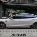 Robot Craftsman Tesla Model 3 “HACKER” Side Skirts (2017–2023 pre - facelift) Aftermarket Carbon Fiber Part / Bodykit - Robot Bodykits