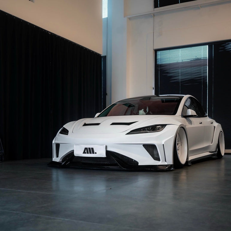 Robot Craftsman Tesla Model 3 Highland 2024+ “HACKER” Widebody FRP & Partial Carbon Full Kit Aftermarket Carbon Fiber Part / Bodykit - Robot Bodykits