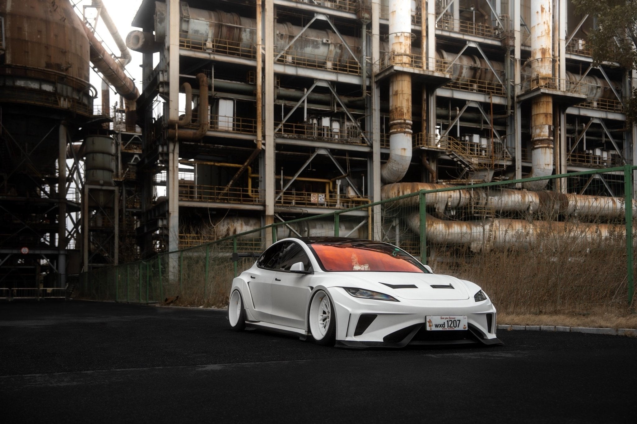 Robot Craftsman Tesla Model 3 Highland 2024+ “HACKER” Widebody FRP & Partial Carbon Full Kit Aftermarket Carbon Fiber Part / Bodykit - Robot Bodykits