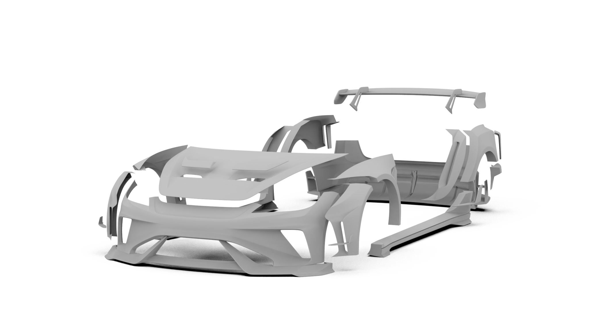 Robot Craftsman Tesla Model 3 Highland 2024+ “HACKER” Widebody FRP & Partial Carbon Full Kit Aftermarket Carbon Fiber Part / Bodykit - Robot Bodykits