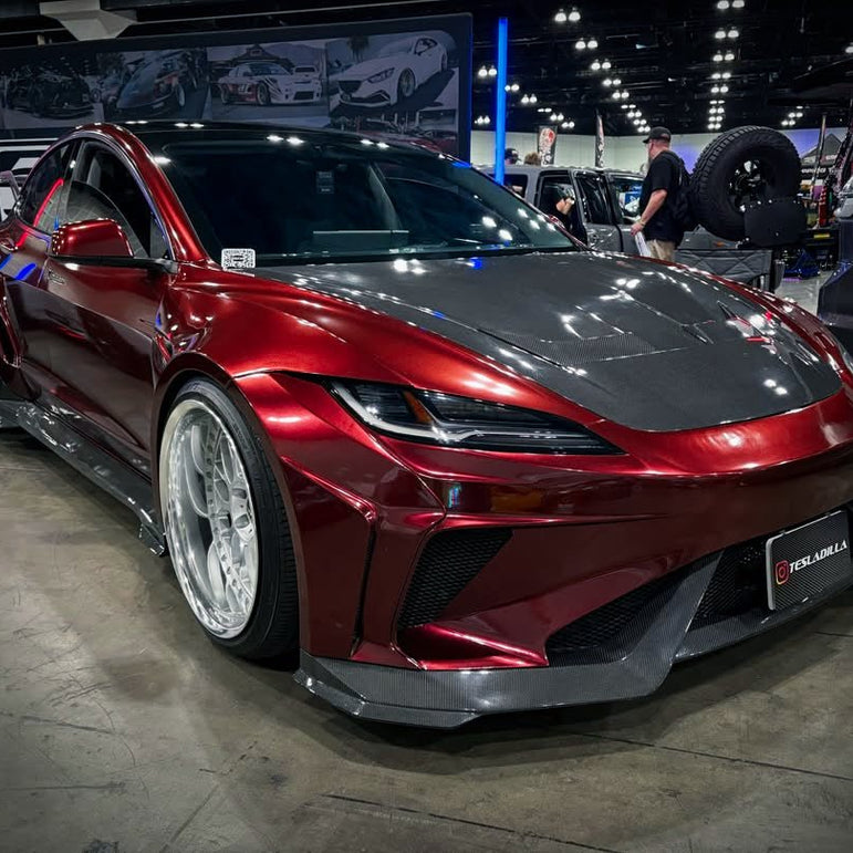 Robot Craftsman Tesla Model 3 Highland 2024+ “HACKER” Widebody FRP & Partial Carbon Full Kit Aftermarket Carbon Fiber Part / Bodykit - Robot Bodykits