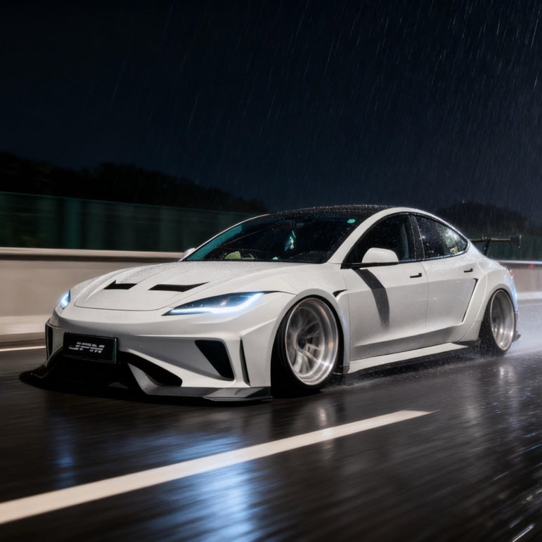 Robot Craftsman Tesla Model 3 Highland 2024+ “HACKER” Widebody FRP & Partial Carbon Full Kit Aftermarket Carbon Fiber Part / Bodykit - Robot Bodykits
