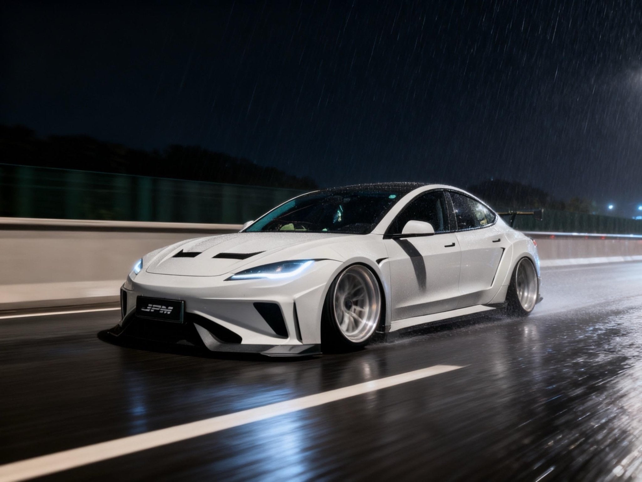 Robot Craftsman Tesla Model 3 Highland 2024+ “HACKER” Widebody FRP & Partial Carbon Full Kit Aftermarket Carbon Fiber Part / Bodykit - Robot Bodykits