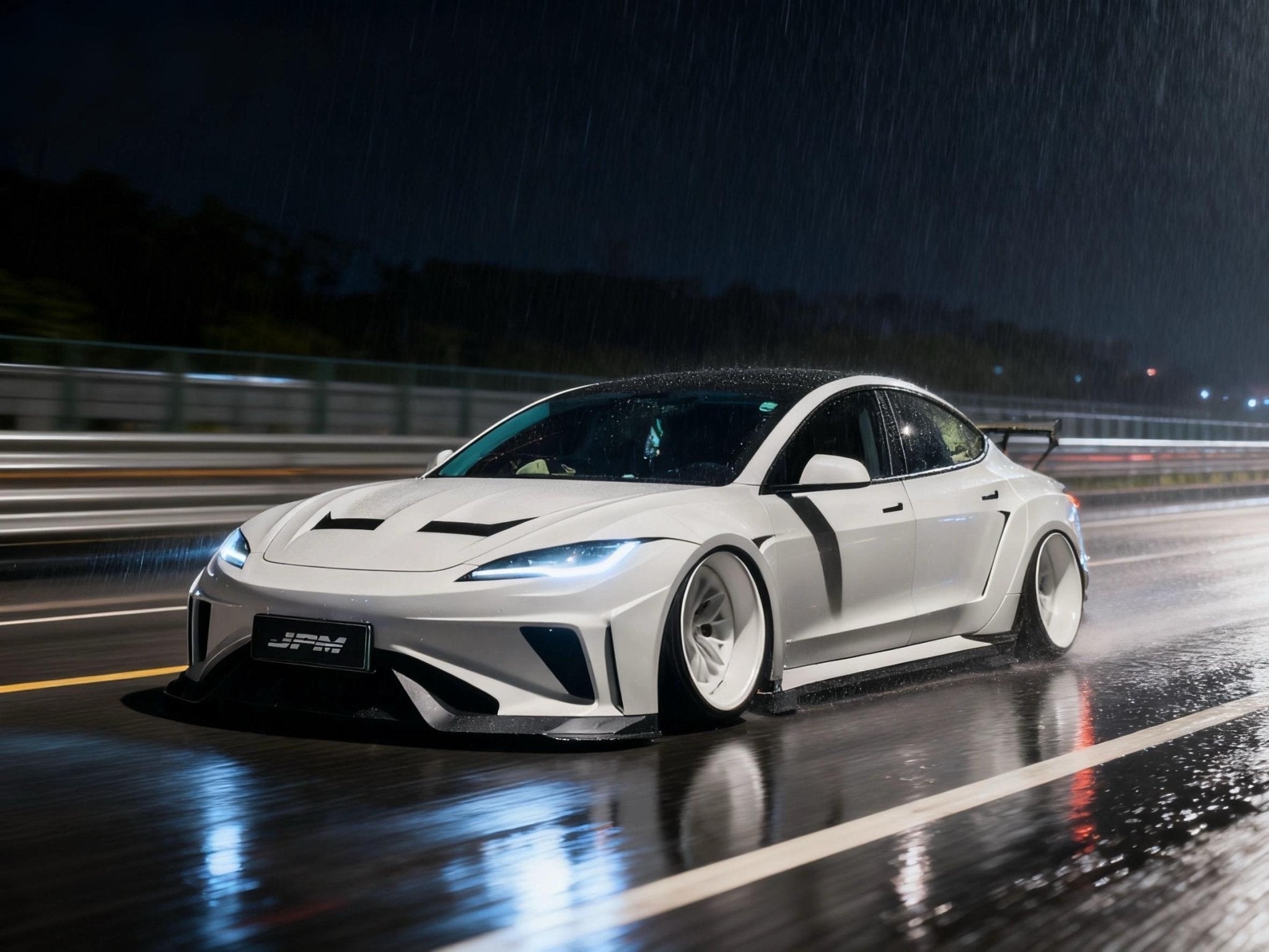 Robot Craftsman Tesla Model 3 Highland 2024+ “HACKER” Widebody FRP & Partial Carbon Full Kit Aftermarket Carbon Fiber Part / Bodykit - Robot Bodykits