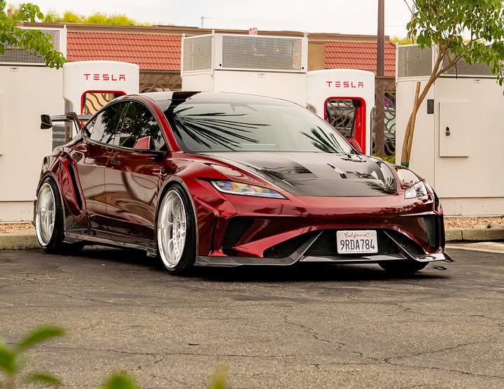 Robot Craftsman Tesla Model 3 Highland 2024+ “HACKER” Widebody FRP & Partial Carbon Full Kit Aftermarket Carbon Fiber Part / Bodykit - Robot Bodykits