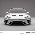 Robot Craftsman Tesla Model 3 Highland 2024+ “HACKER” Widebody FRP & Partial Carbon Full Kit Aftermarket Carbon Fiber Part / Bodykit - Robot Bodykits