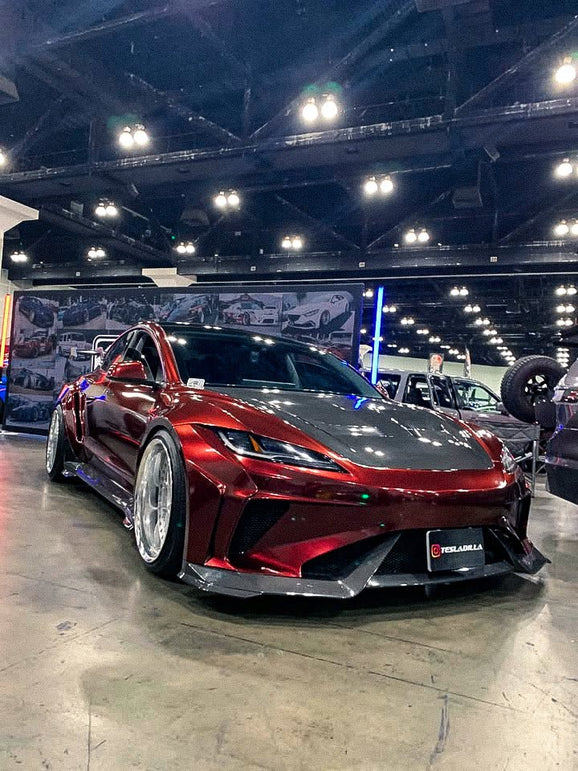 Robot Craftsman Tesla Model 3 Highland 2024+ “HACKER” Widebody FRP & Partial Carbon Full Kit Aftermarket Carbon Fiber Part / Bodykit - Robot Bodykits