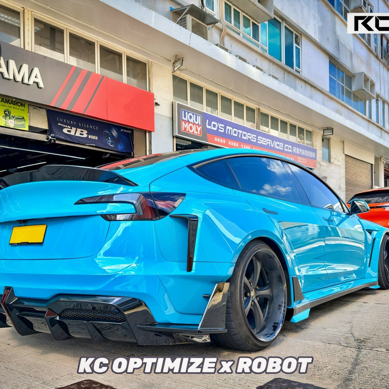 Robot Craftsman Tesla Model 3 Highland 2024+ “HACKER” Widebody FRP & Partial Carbon Full Kit Aftermarket Carbon Fiber Part / Bodykit - Robot Bodykits