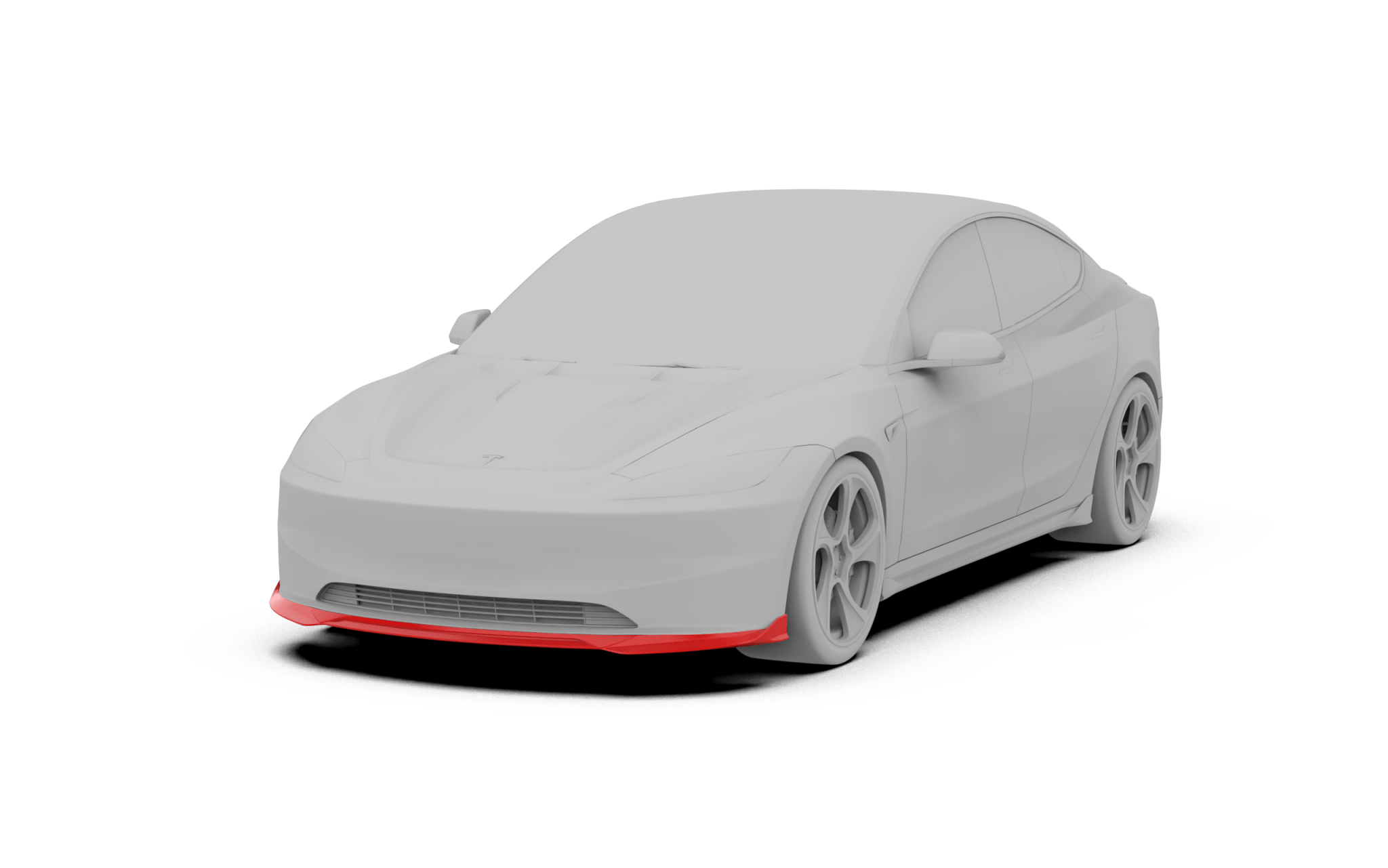 Robot Craftsman Tesla Model 3 Highland Front Splitter Aftermarket Carbon Fiber Part / Bodykit - Robot Bodykits