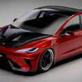 Robot Craftsman Tesla Model 3 Highland "HACKER" Front Bumper & Front Lip Aftermarket Carbon Fiber Part / Bodykit - Robot Bodykits