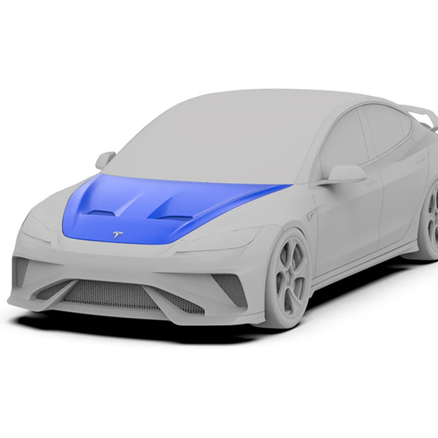 Robot Craftsman Tesla Model 3 Highland "HACKER" Hood / Bonnet Aftermarket Carbon Fiber Part / Bodykit - Robot Bodykits