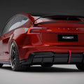 Robot Craftsman Tesla Model 3 Highland "HACKER" Rear Bumper & Diffuser Aftermarket Carbon Fiber Part / Bodykit - Robot Bodykits