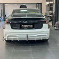 Robot Craftsman Tesla Model 3 Highland "HACKER" Rear Bumper & Diffuser Aftermarket Carbon Fiber Part / Bodykit - Robot Bodykits