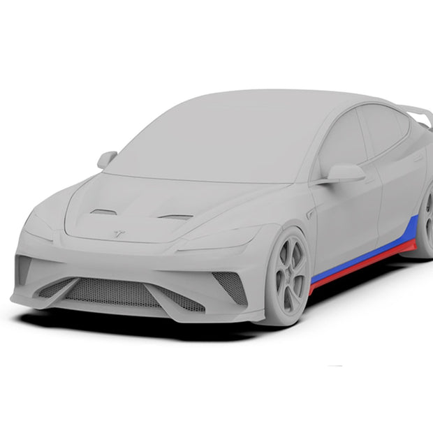 Robot Craftsman Tesla Model 3 Highland "HACKER" Side Skirts Aftermarket Carbon Fiber Part / Bodykit - Robot Bodykits