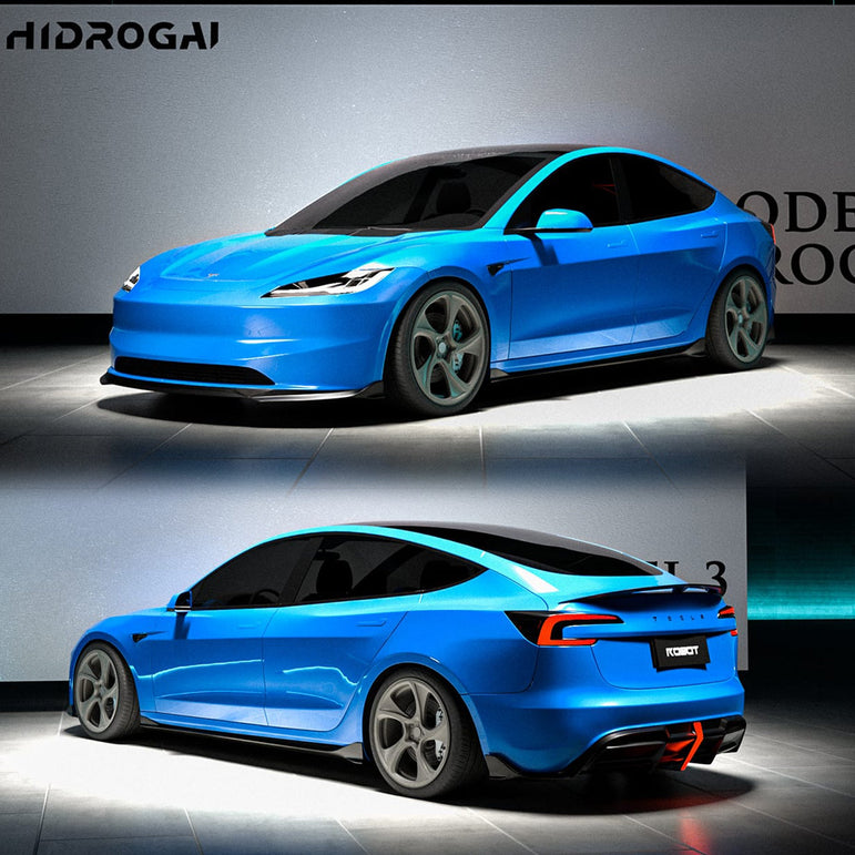 Robot Craftsman Tesla Model 3 Highland Lowline Bodykit (Hydrogai Series) SR & LR Aftermarket Carbon Fiber Part / Bodykit - Robot Bodykits