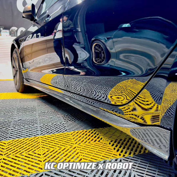 Robot Craftsman Tesla Model 3 Highland Side Skirts Aftermarket Carbon Fiber Part / Bodykit - Robot Bodykits