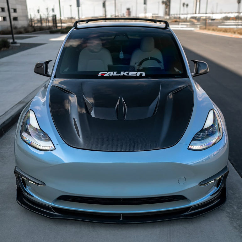 Robot Craftsman Tesla Model 3 Model Y “HACKER” Hood / Bonnet Aftermarket Carbon Fiber Part / Bodykit - Robot Bodykits