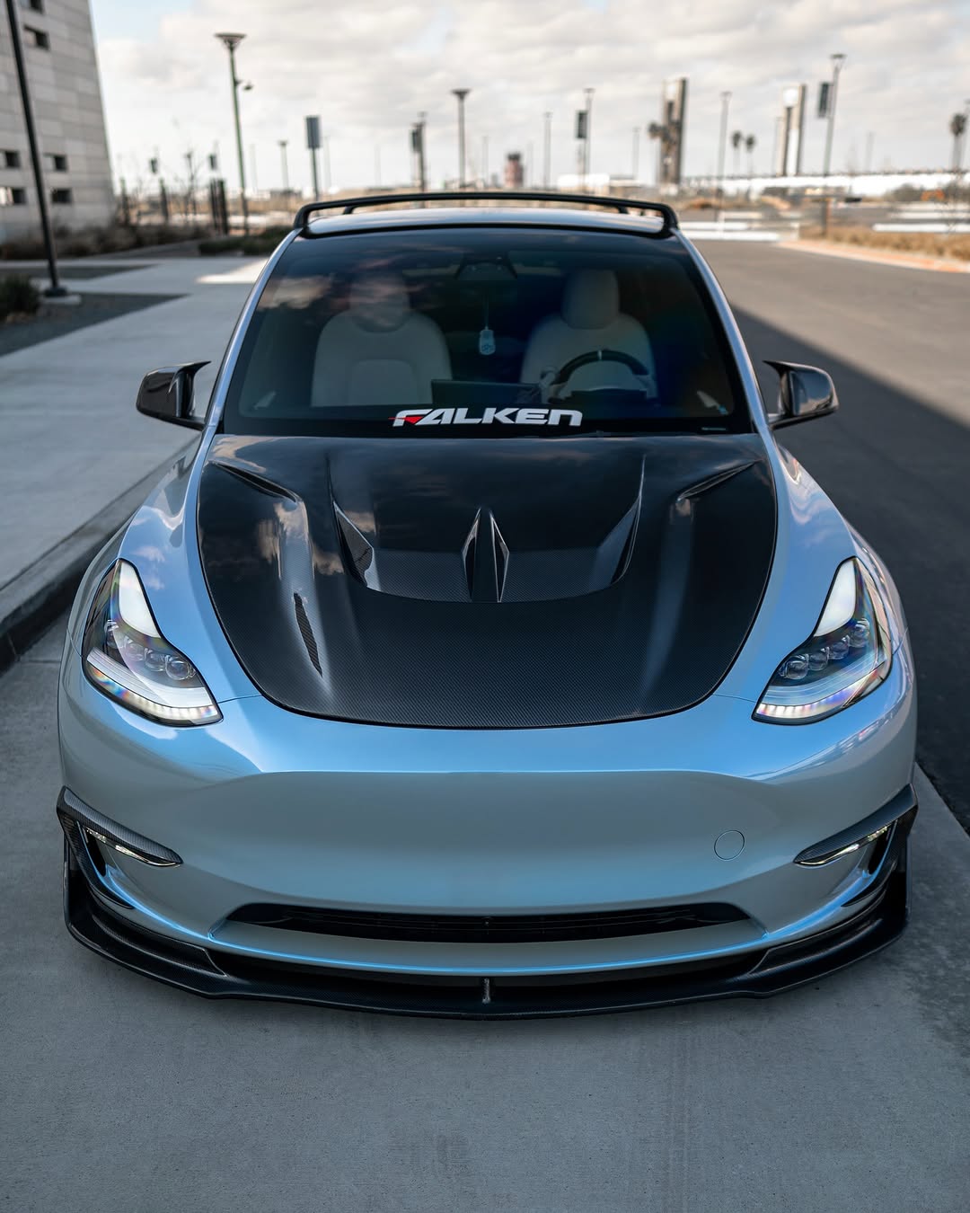 Robot Craftsman Tesla Model 3 Model Y “HACKER” Hood / Bonnet Aftermarket Carbon Fiber Part / Bodykit - Robot Bodykits