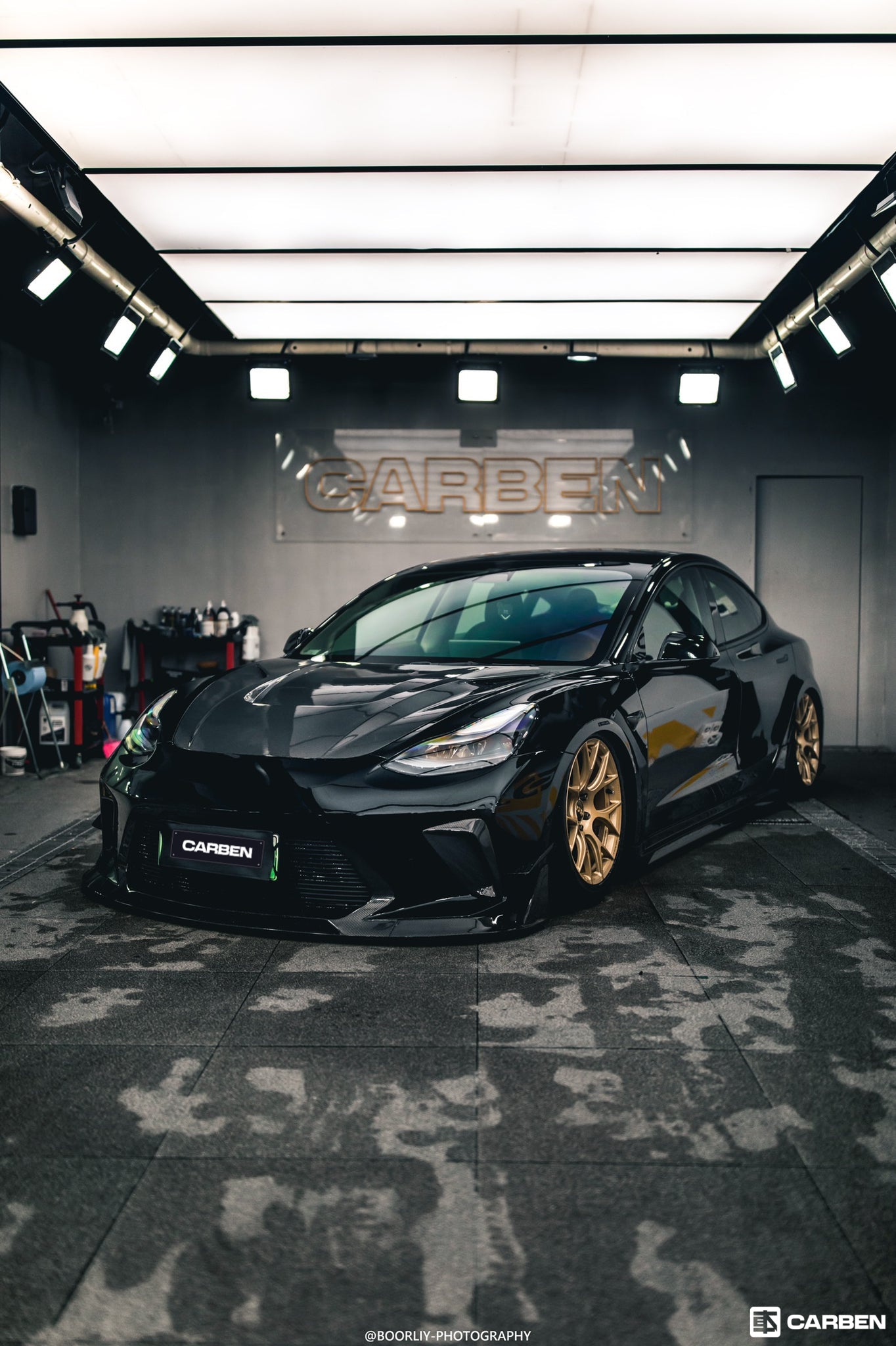 Robot Craftsman Tesla Model 3 Model Y “HACKER” Hood / Bonnet Aftermarket Carbon Fiber Part / Bodykit - Robot Bodykits