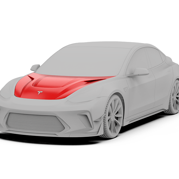 Robot Craftsman Tesla Model 3 Model Y “HACKER” Hood / Bonnet Aftermarket Carbon Fiber Part / Bodykit - Robot Bodykits