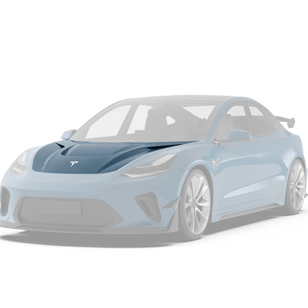 Robot Craftsman Tesla Model 3 Model Y “HACKER” Hood / Bonnet Aftermarket Carbon Fiber Part / Bodykit - Robot Bodykits