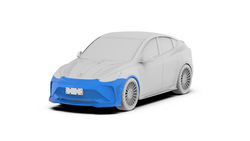 Robot Craftsman Tesla Model Y Starship Polypropylene Front Bumper Aftermarket Carbon Fiber Part / Bodykit - Robot Bodykits