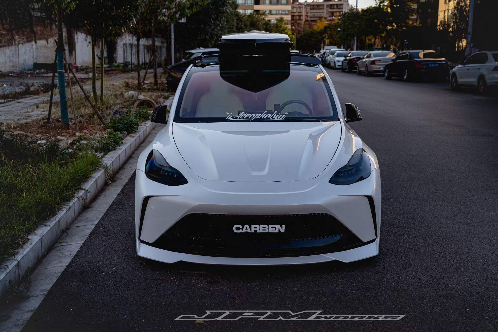 Robot Craftsman Tesla Model Y Starship Polypropylene Front Bumper Aftermarket Carbon Fiber Part / Bodykit - Robot Bodykits