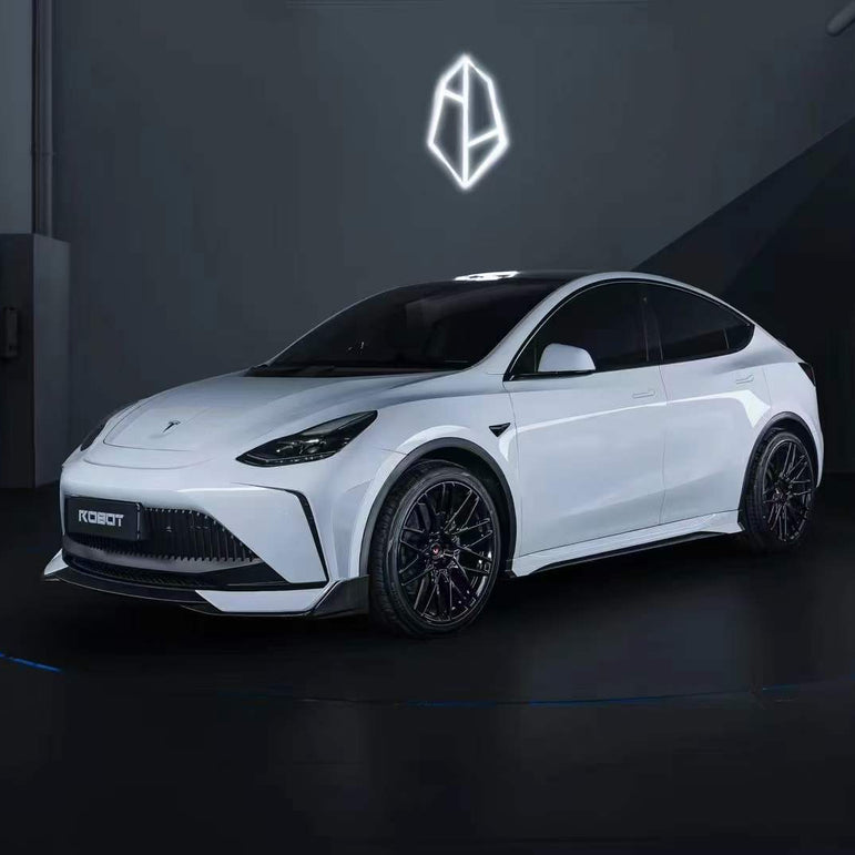 Robot Craftsman Tesla Model Y Starship Polypropylene Front Lip Addon Aftermarket Carbon Fiber Part / Bodykit - Robot Bodykits