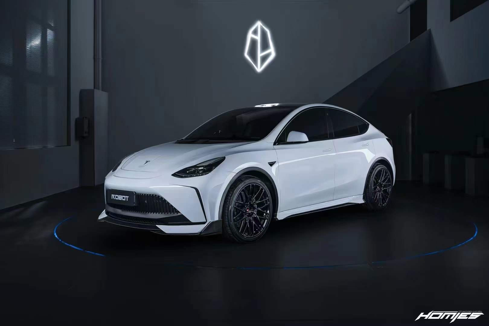 Robot Craftsman Tesla Model Y Starship Polypropylene Front Lip Addon Aftermarket Carbon Fiber Part / Bodykit - Robot Bodykits