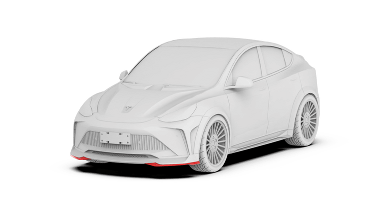 Robot Craftsman Tesla Model Y Starship Polypropylene Front Lip Addon Aftermarket Carbon Fiber Part / Bodykit - Robot Bodykits