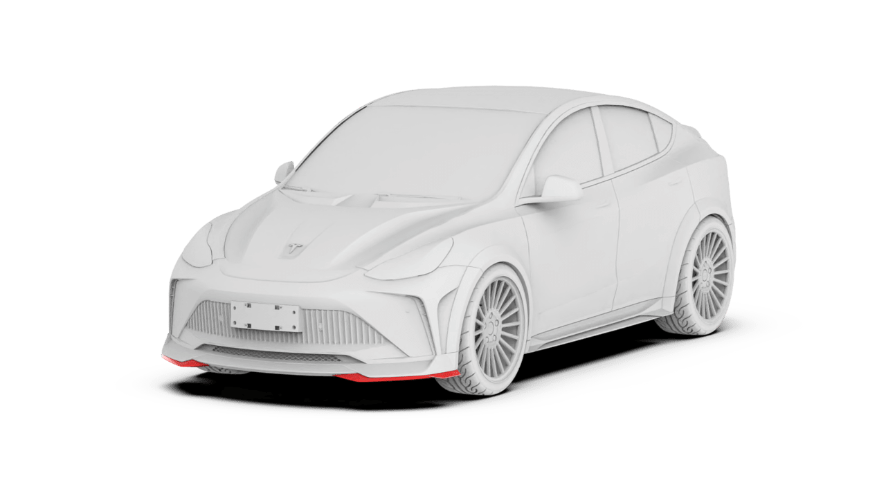 Robot Craftsman Tesla Model Y Starship Polypropylene Front Lip Addon Aftermarket Carbon Fiber Part / Bodykit - Robot Bodykits