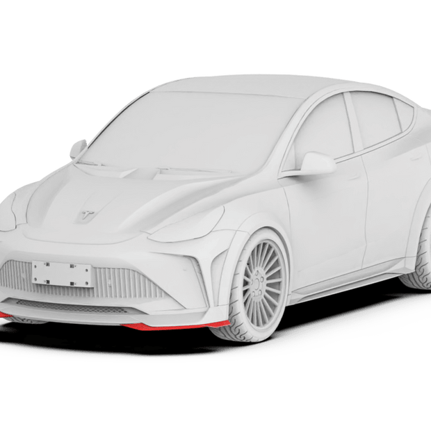 Robot Craftsman Tesla Model Y Starship Polypropylene Front Lip Addon Aftermarket Carbon Fiber Part / Bodykit - Robot Bodykits
