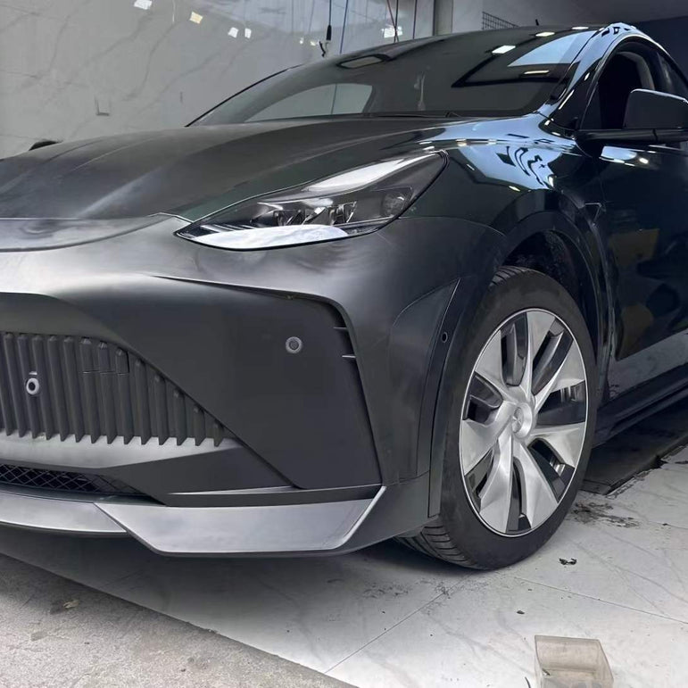 Robot Craftsman Tesla Model Y Starship Polypropylene Front Lip Addon Aftermarket Carbon Fiber Part / Bodykit - Robot Bodykits