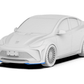 Robot Craftsman Tesla Model Y Starship Polypropylene Front Lip Addon Aftermarket Carbon Fiber Part / Bodykit - Robot Bodykits