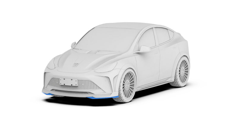 Robot Craftsman Tesla Model Y Starship Polypropylene Front Lip Addon Aftermarket Carbon Fiber Part / Bodykit - Robot Bodykits