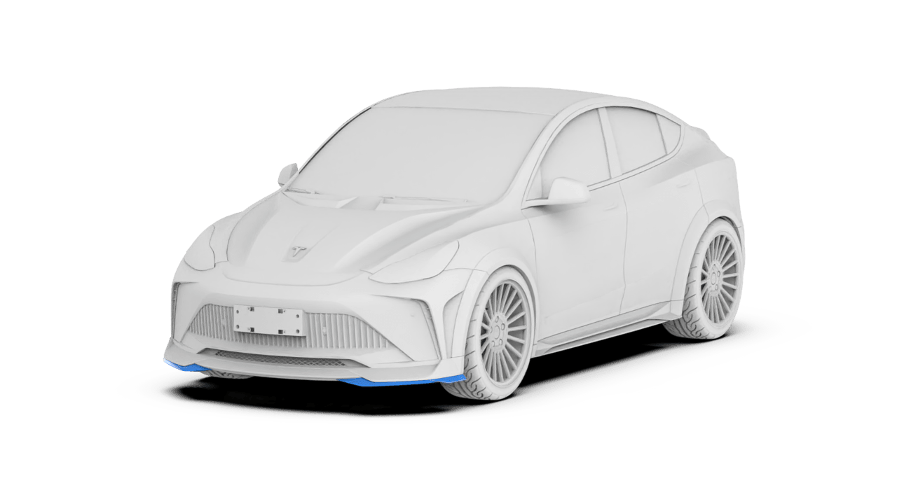 Robot Craftsman Tesla Model Y Starship Polypropylene Front Lip Addon Aftermarket Carbon Fiber Part / Bodykit - Robot Bodykits
