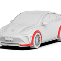 Robot Craftsman Tesla Model Y Starship Polypropylene Widebody Arches Aftermarket Carbon Fiber Part / Bodykit - Robot Bodykits