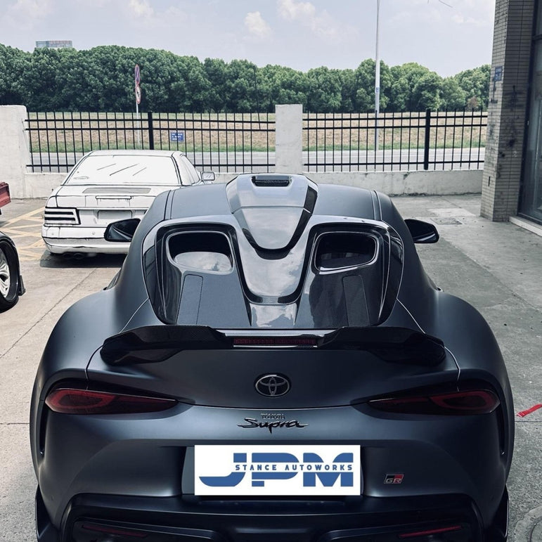 Robot Craftsman Toyota GR Supra Roof Scoop & Rear Window Louver Aftermarket Carbon Fiber Part / Bodykit - Robot Bodykits