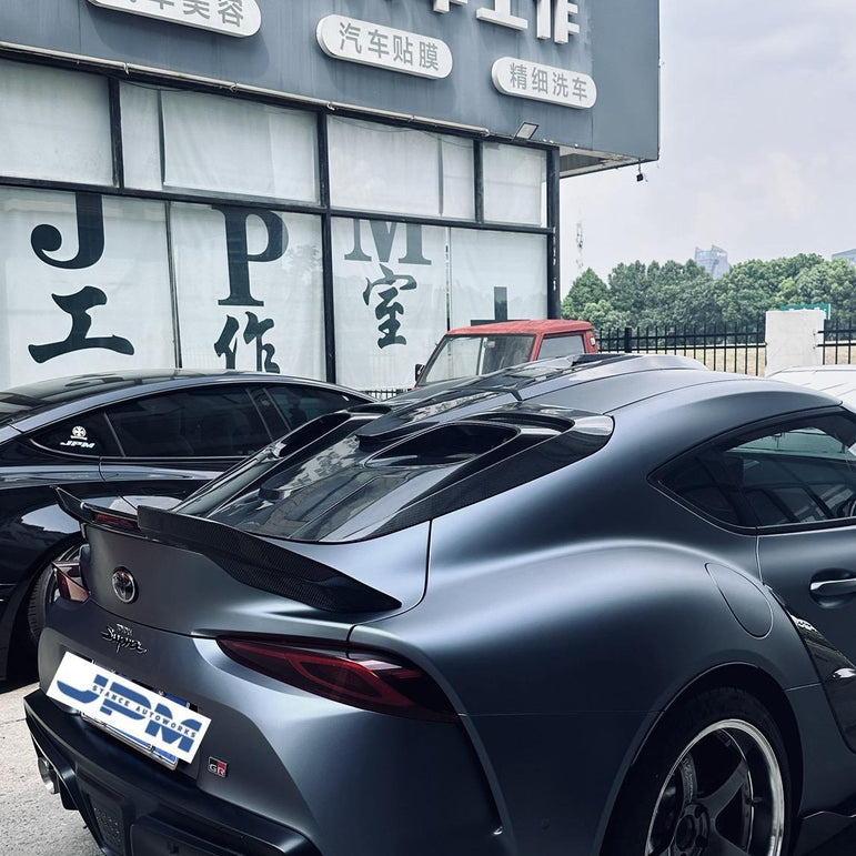 Robot Craftsman Toyota GR Supra Roof Scoop & Rear Window Louver Aftermarket Carbon Fiber Part / Bodykit - Robot Bodykits
