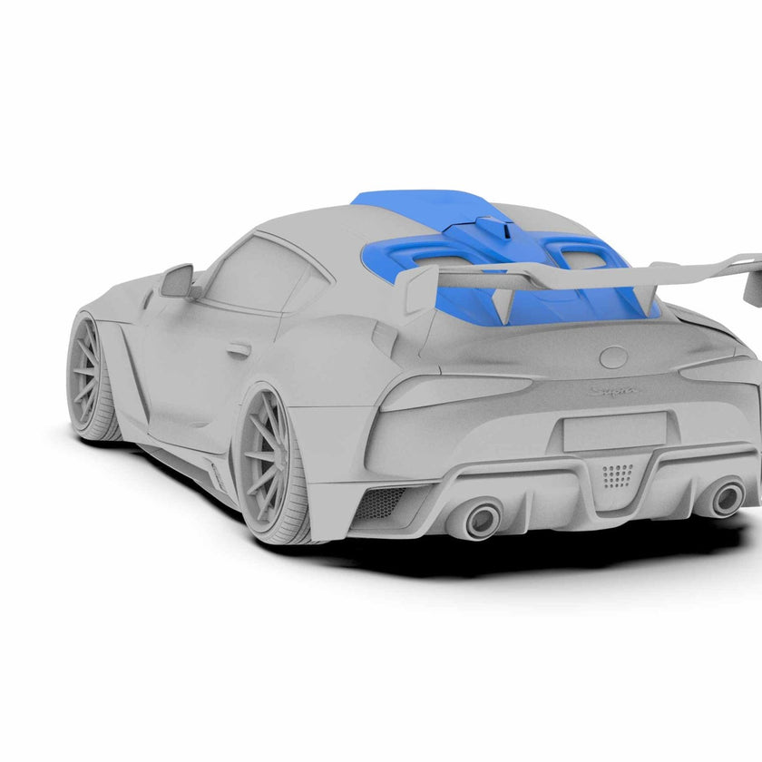 Robot Craftsman Toyota GR Supra Roof Scoop & Rear Window Louver Aftermarket Carbon Fiber Part / Bodykit - Robot Bodykits